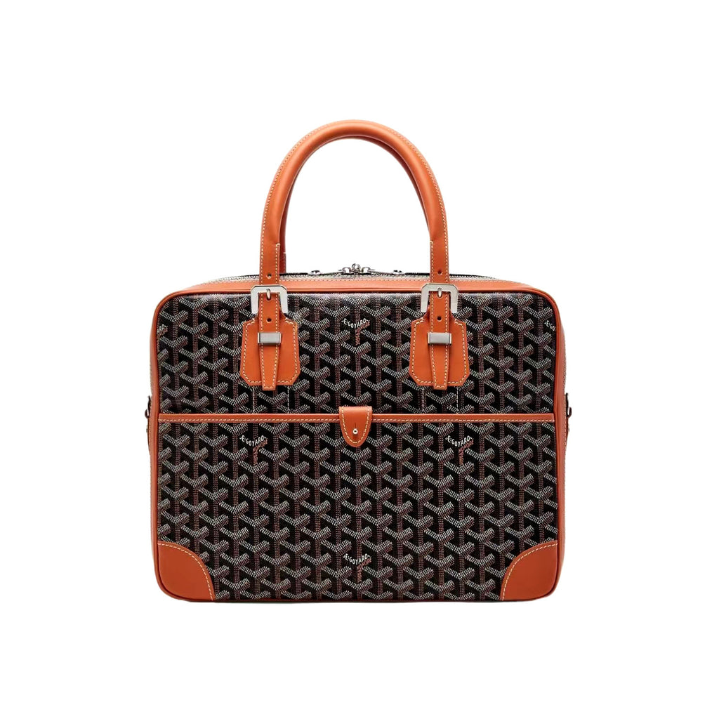 Goyard Men's & Women's Fashion Classic Distressed Full Print Zipper Closure Leather Handle Briefcase Tote Bag Bags #79434