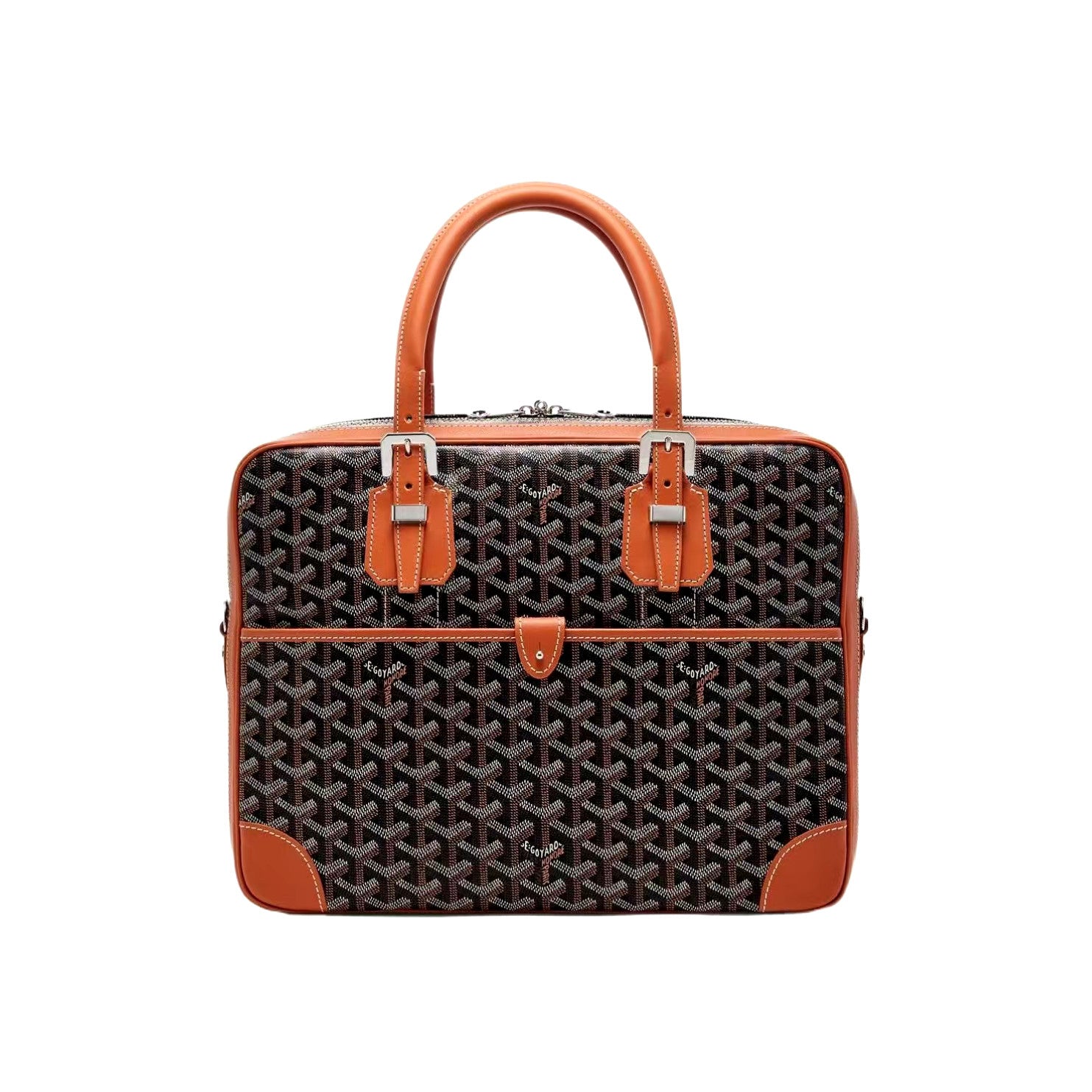 Goyard Men's & Women's Fashion Classic Distressed Full Print Zipper Closure Leather Handle Briefcase Tote Bag Bags #79434