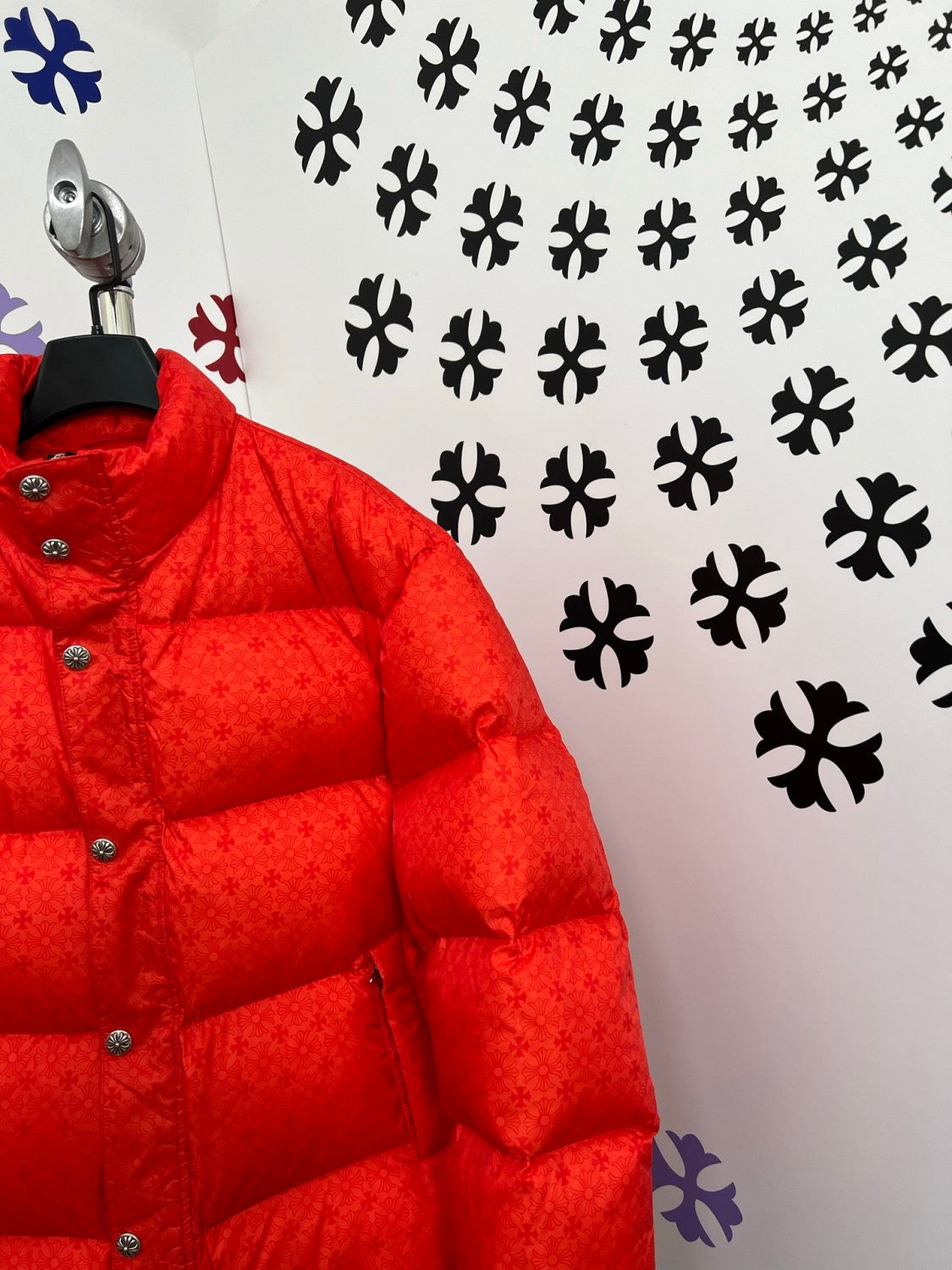 Chrome Hearts Red Goose Down Jacket #375548