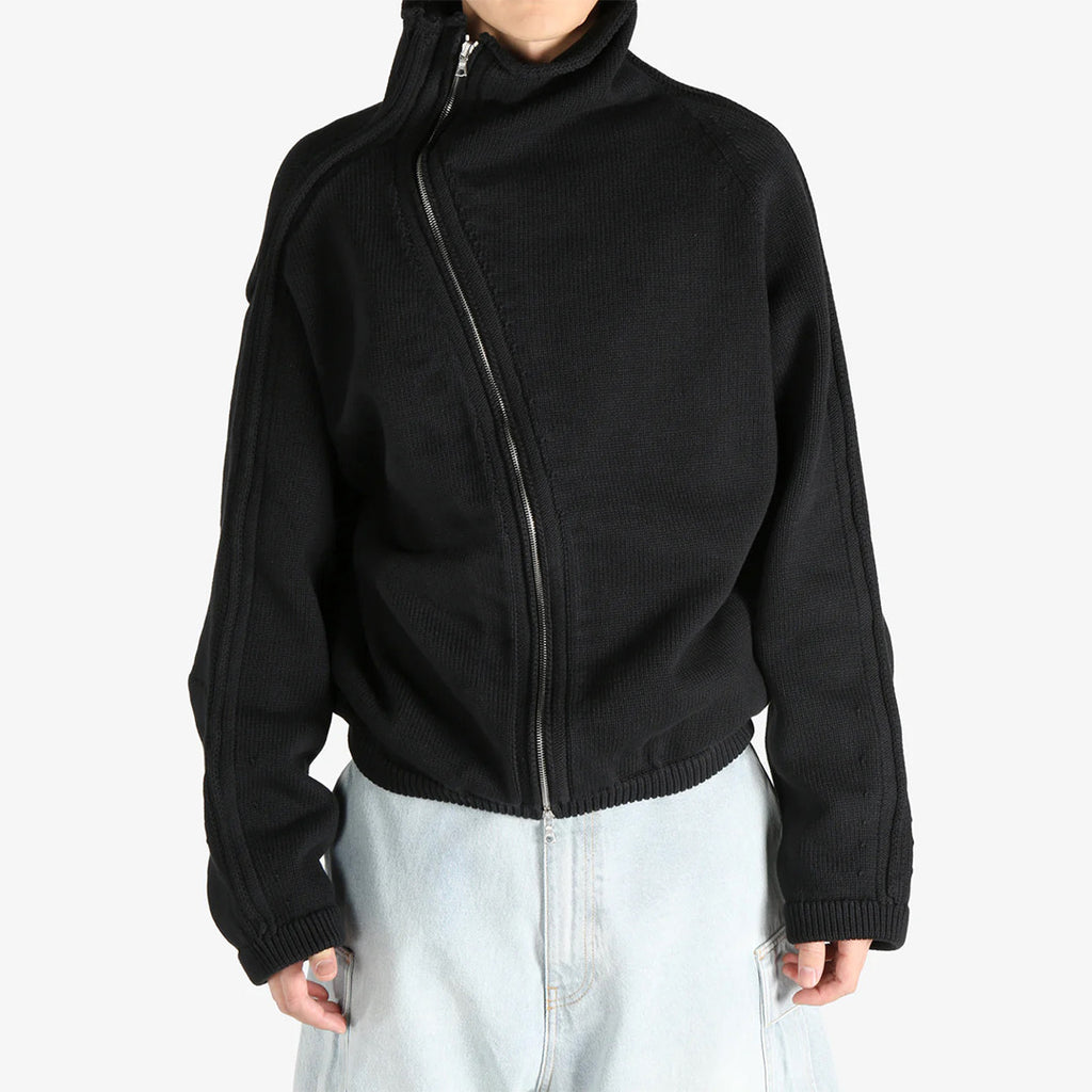 Dries Van Noten DVN Men's Spring And Autumn Winter Zipper Stand up Collar Knitted Solid Color Long Sleeve Sweater Ngvp #2552