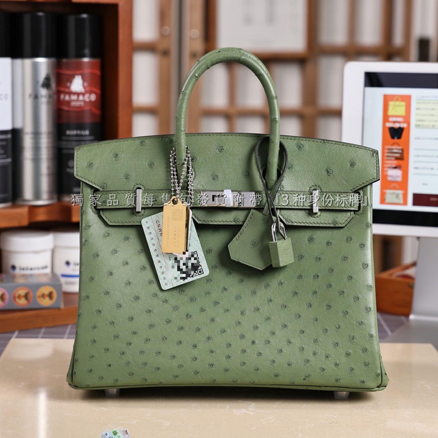 Hermes Women's Birkin 25 Ostrich Leather Platinum Bag With Silver Buckle Handbag Casual Solid Color Bag Bags H041944CK94 #2137