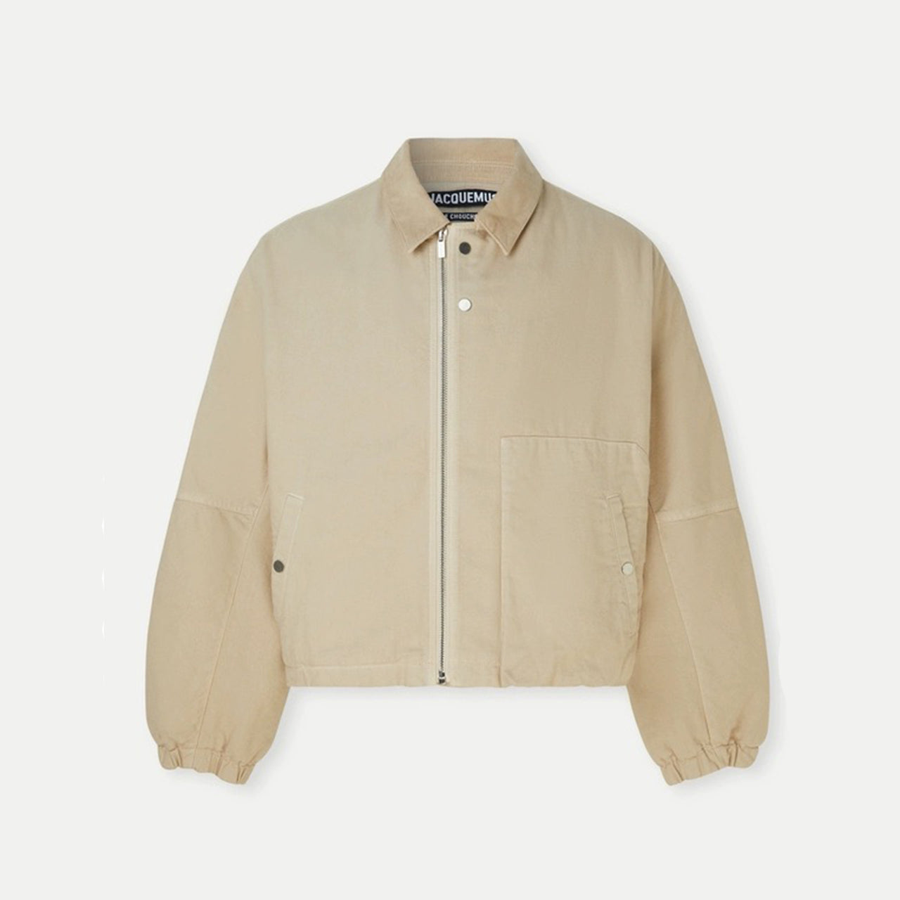 Jacquemus Men's Spring And Summer Fashion Short Solid Color Lapel Zipper Cotton Jacket Retro Casual Jacket Ngvp #7685