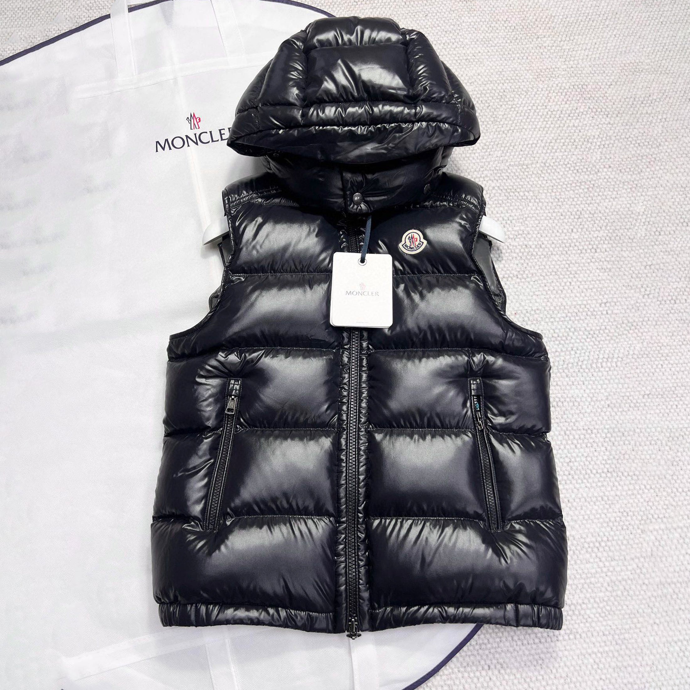 Moncler Bormes Men's Short Down Waistcoat Trend Simple Commuter Vest Jacket Fashion Zip Leisure Hooded Down Jacket Clothing  #71665