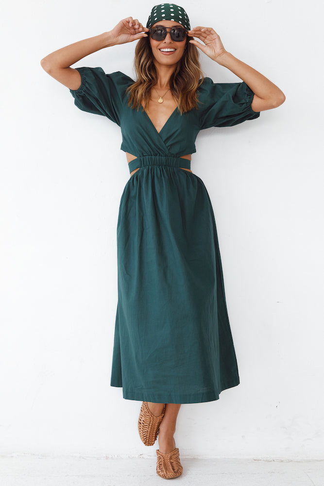 No Matter Maxi Dress Forest Green