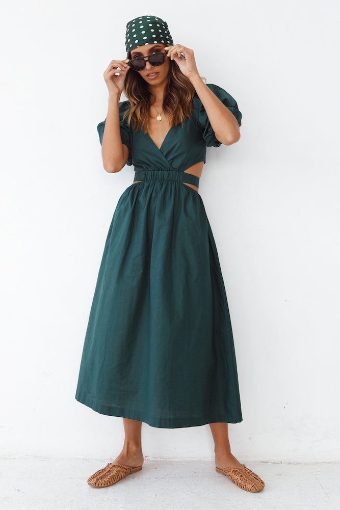 No Matter Maxi Dress Forest Green