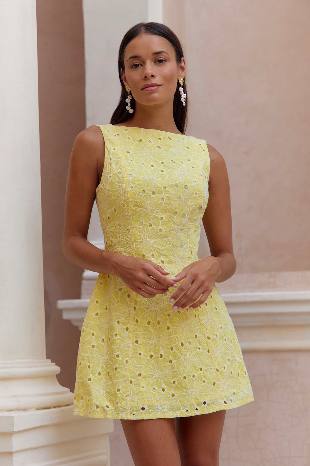 Wonderous Moment Mini Dress Yellow