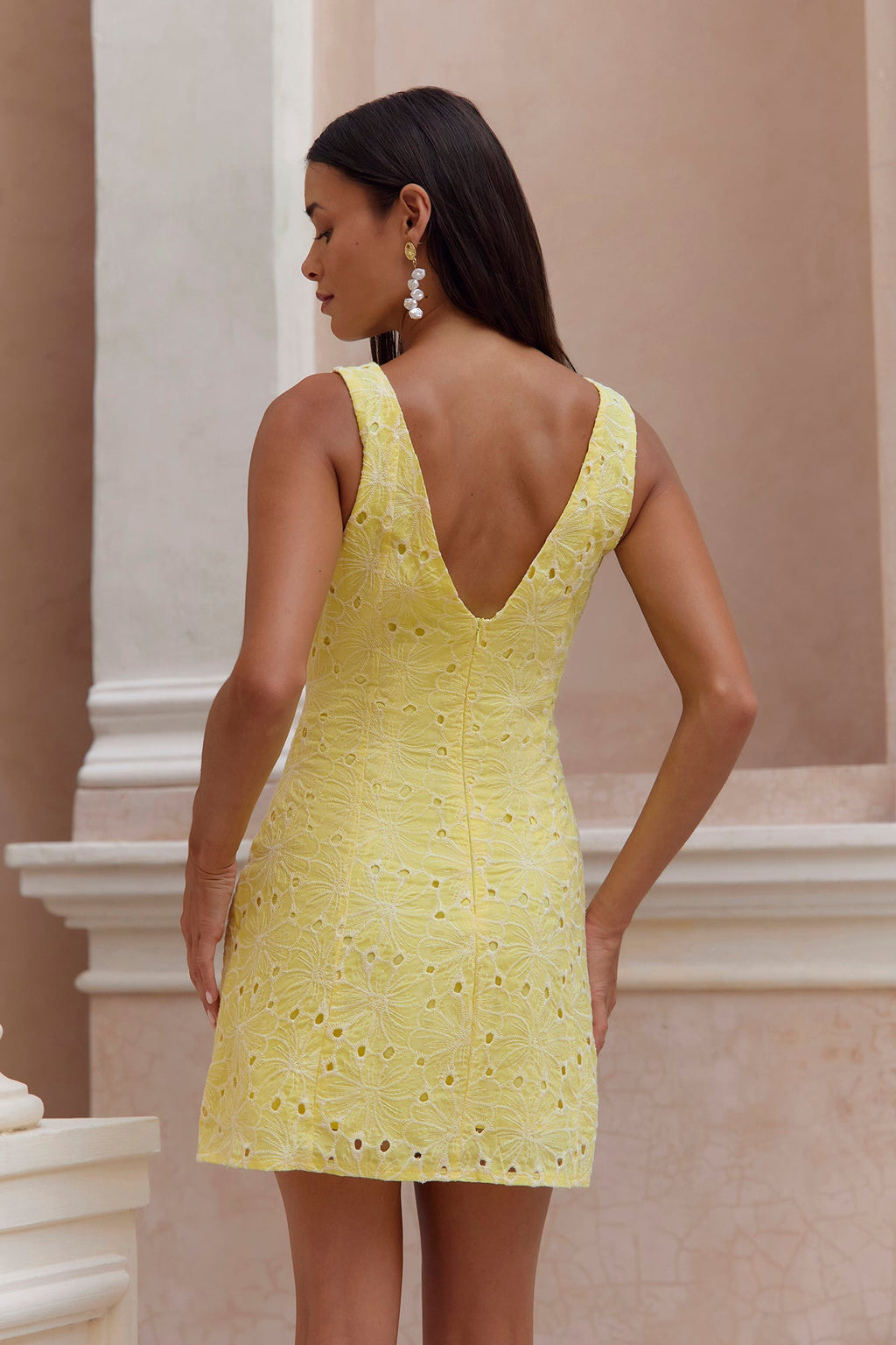 Wonderous Moment Mini Dress Yellow