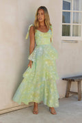 Breezy Meadows Maxi Dress Green