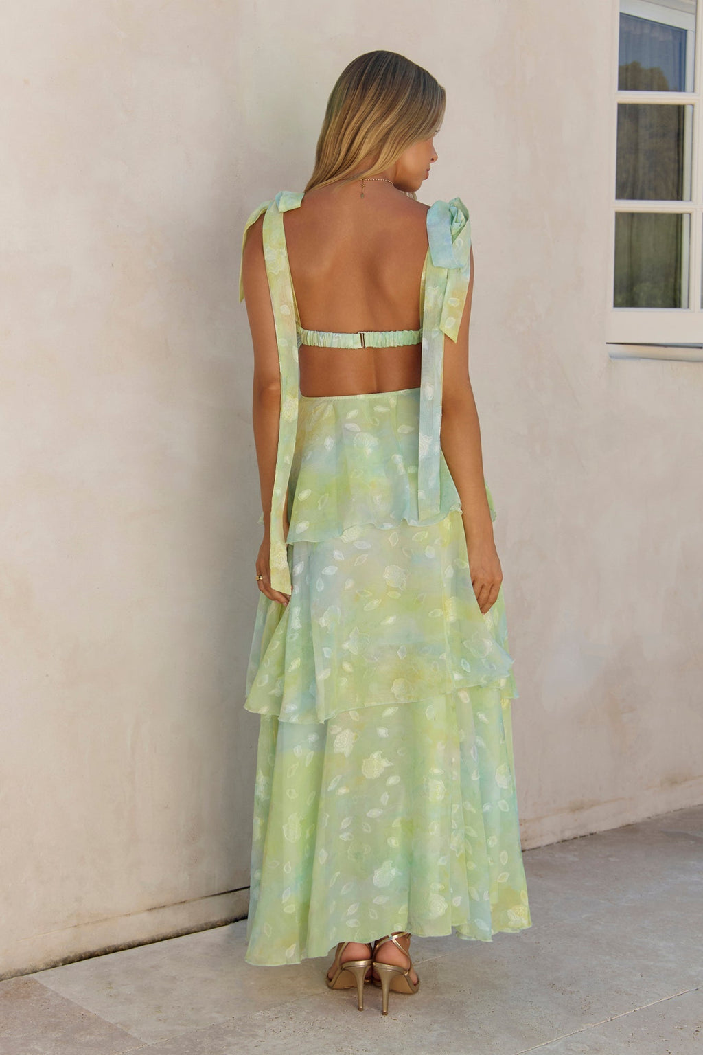 Breezy Meadows Maxi Dress Green