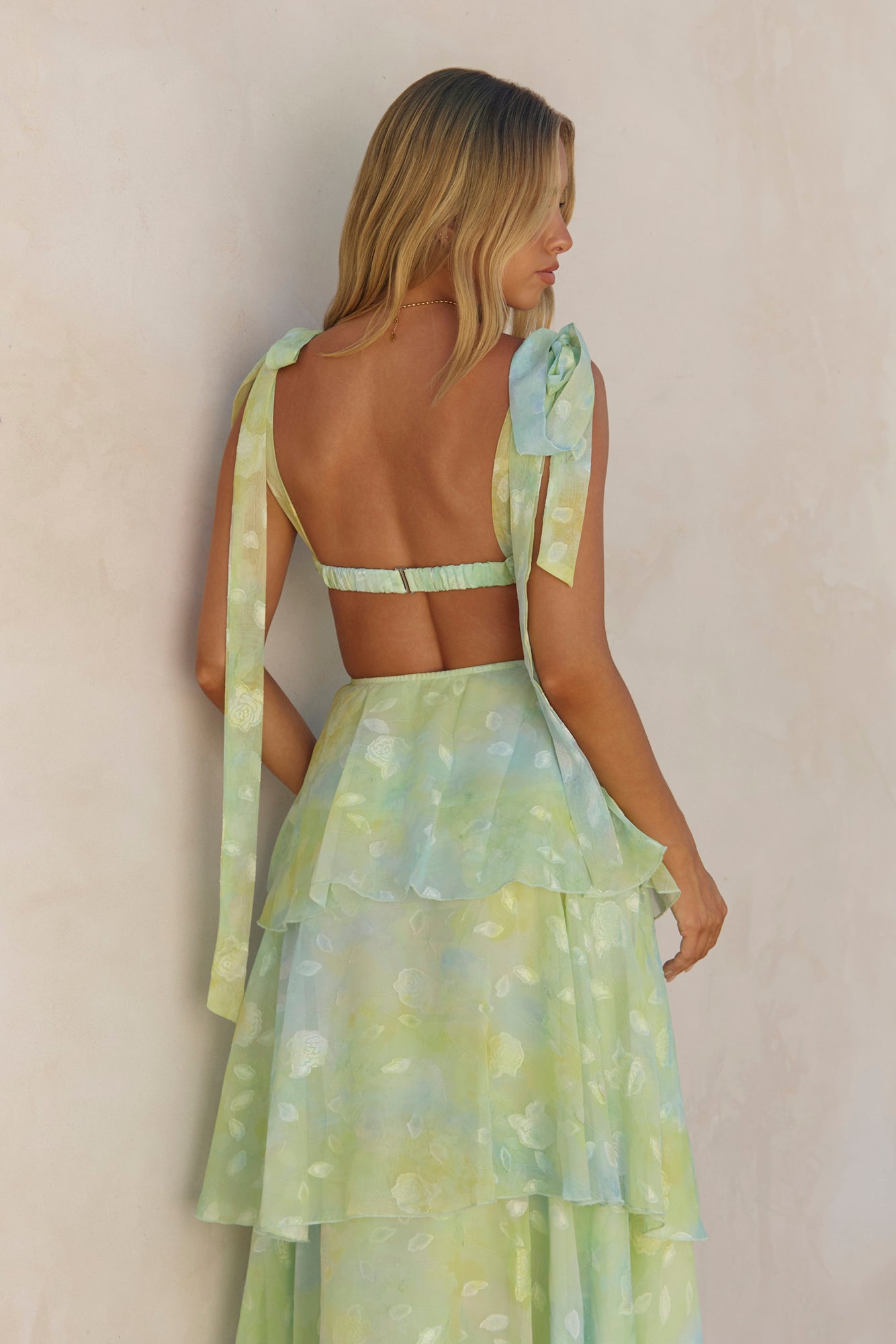 Breezy Meadows Maxi Dress Green