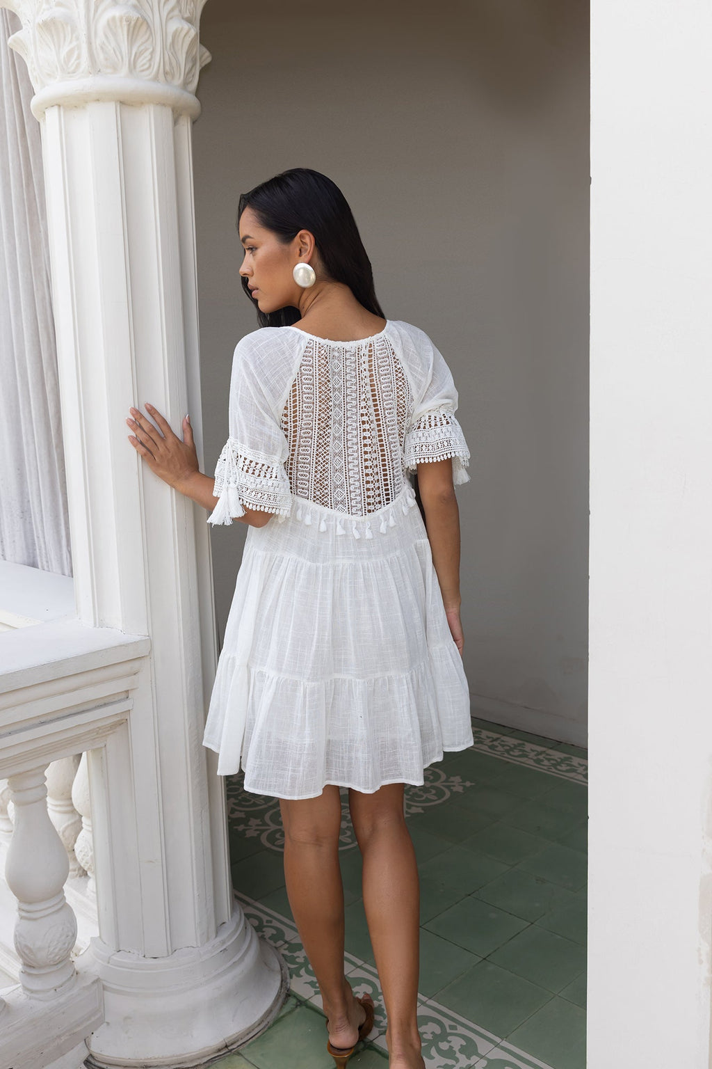 Wave After Wave Dress White