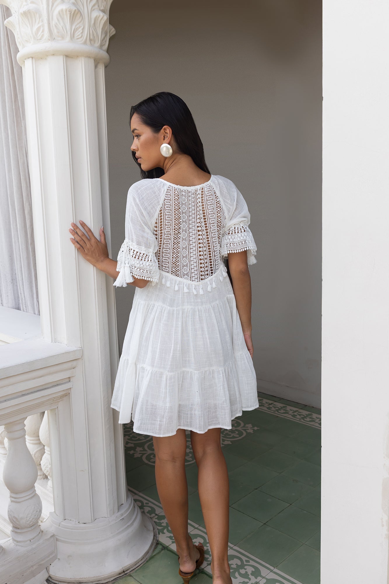 Wave After Wave Dress White
