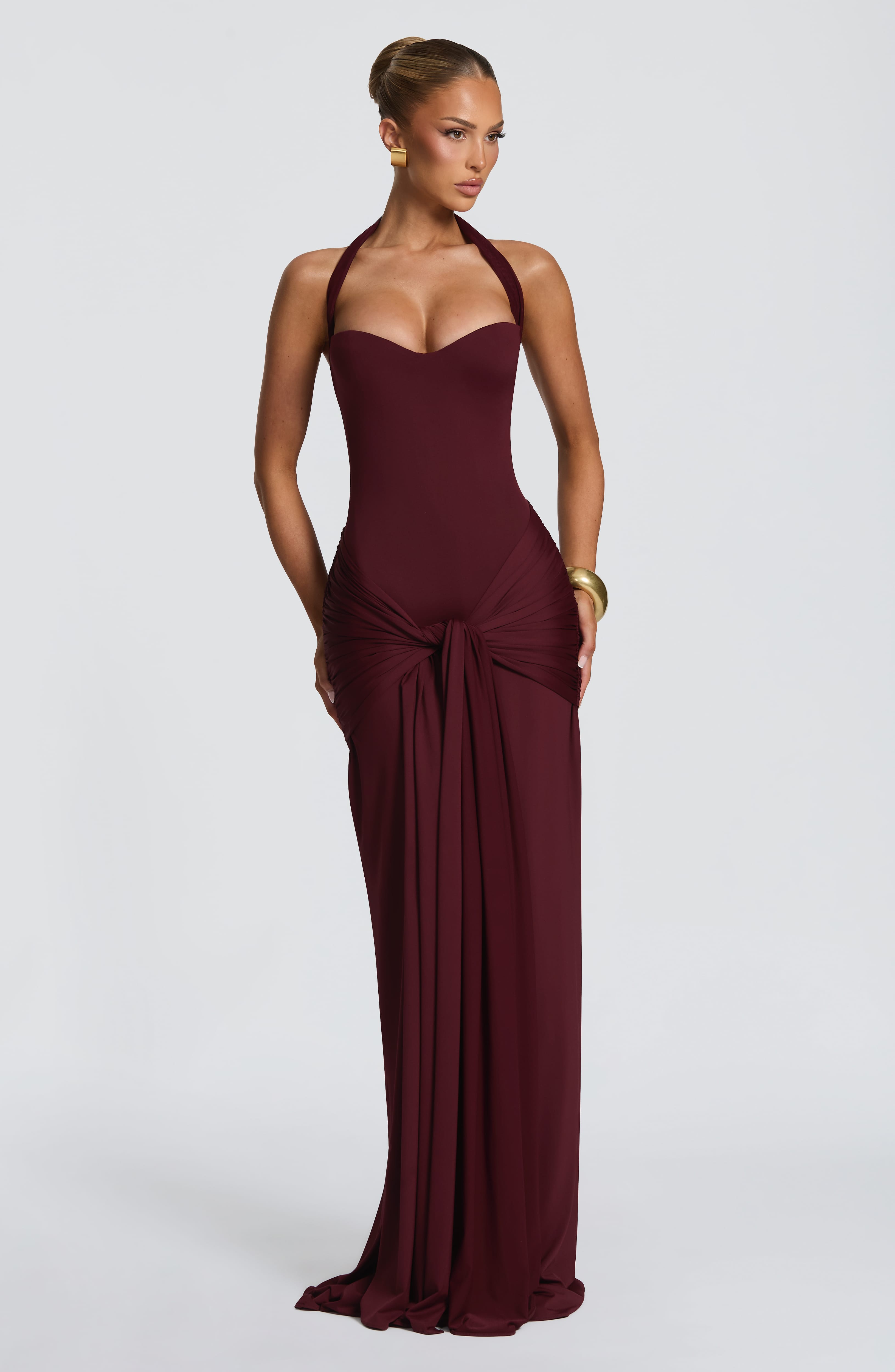 Gia Maxi Dress - Cherry Lacquer