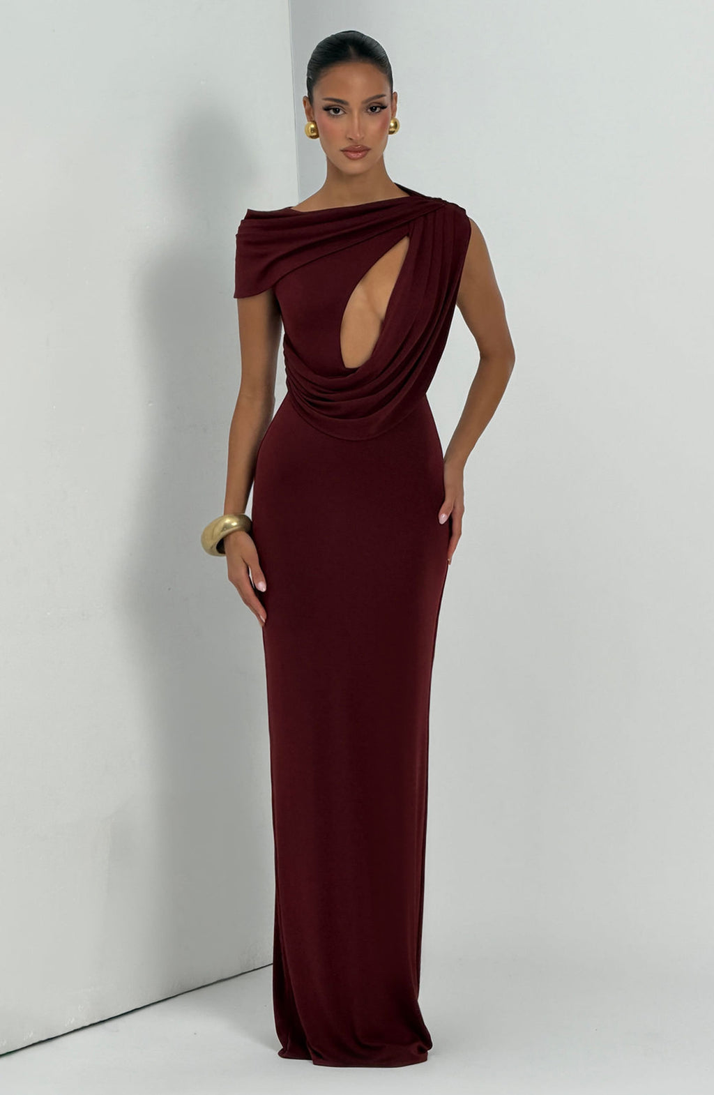 Kalina Maxi Dress - Cherry Lacquer