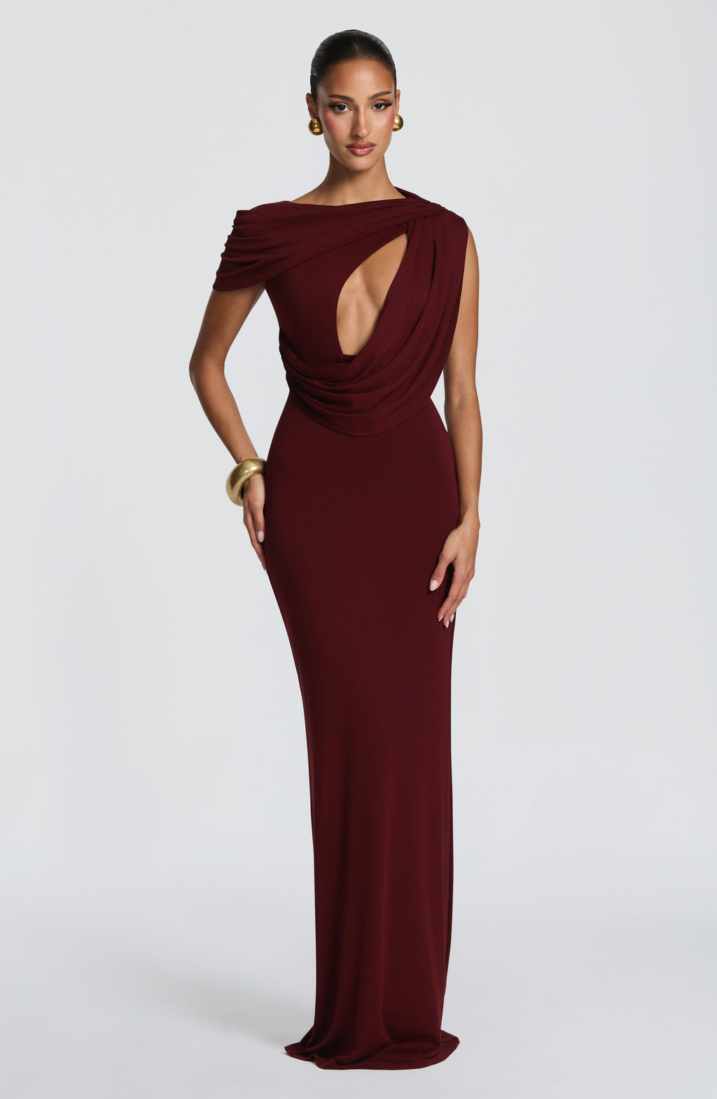 Kalina Maxi Dress - Cherry Lacquer