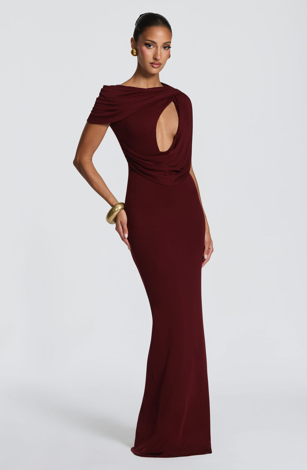 Kalina Maxi Dress - Cherry Lacquer