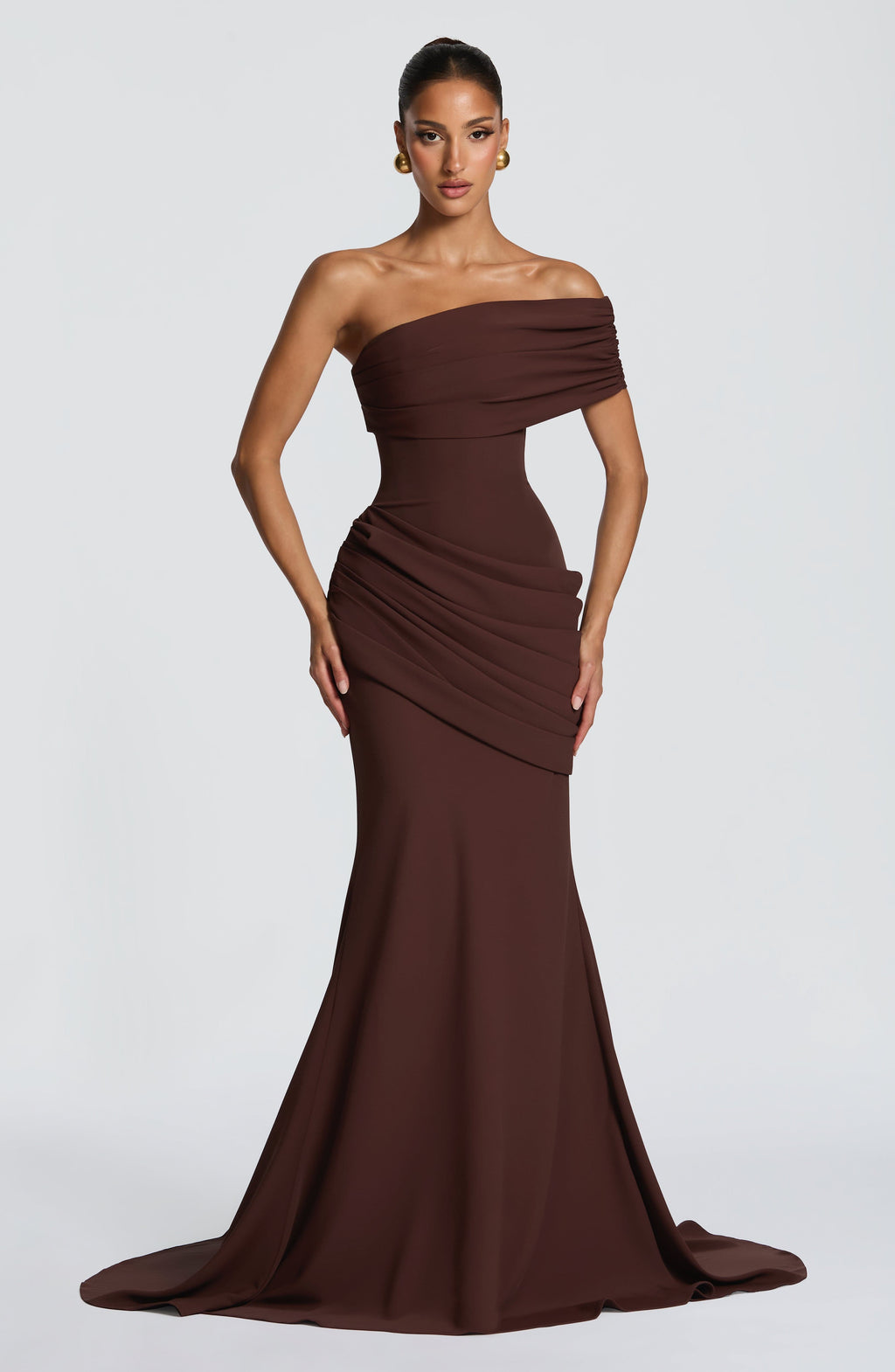 Kasia Gown - Plum Brown