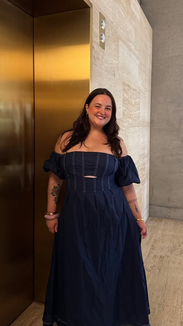 Claira Midi Dress - Navy
