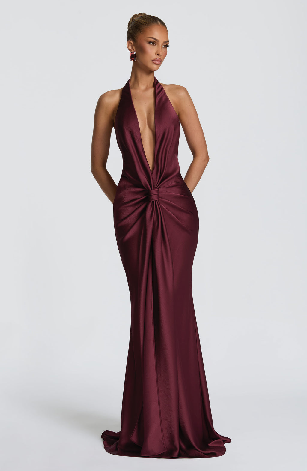 Linette Gown - Cherry Lacquer