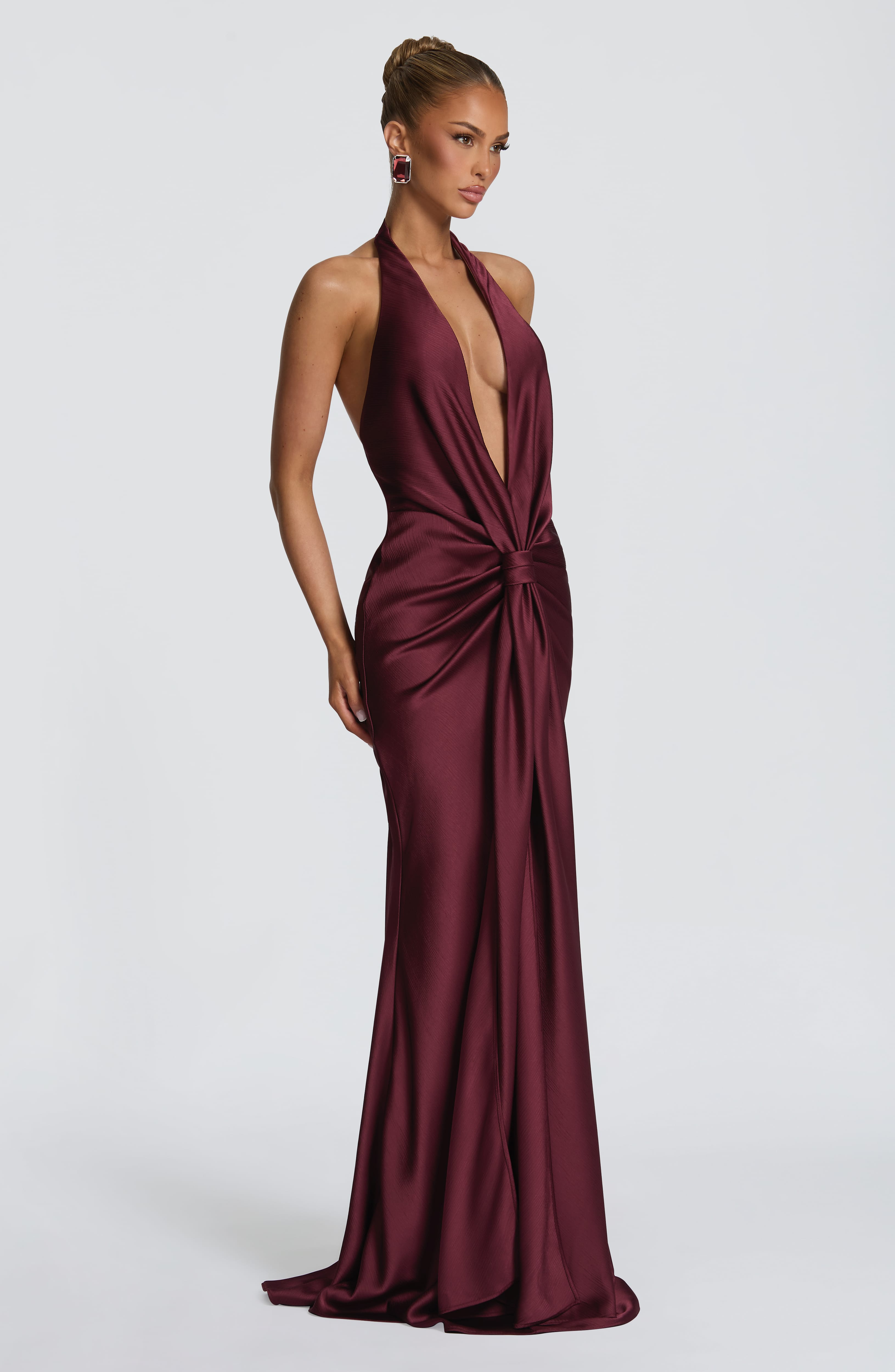Linette Gown - Cherry Lacquer