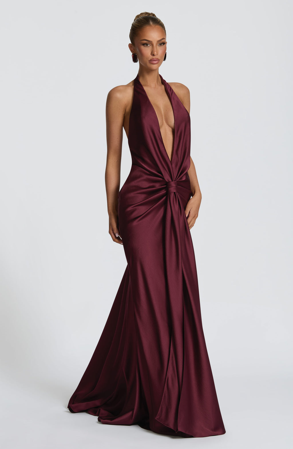 Linette Gown - Cherry Lacquer