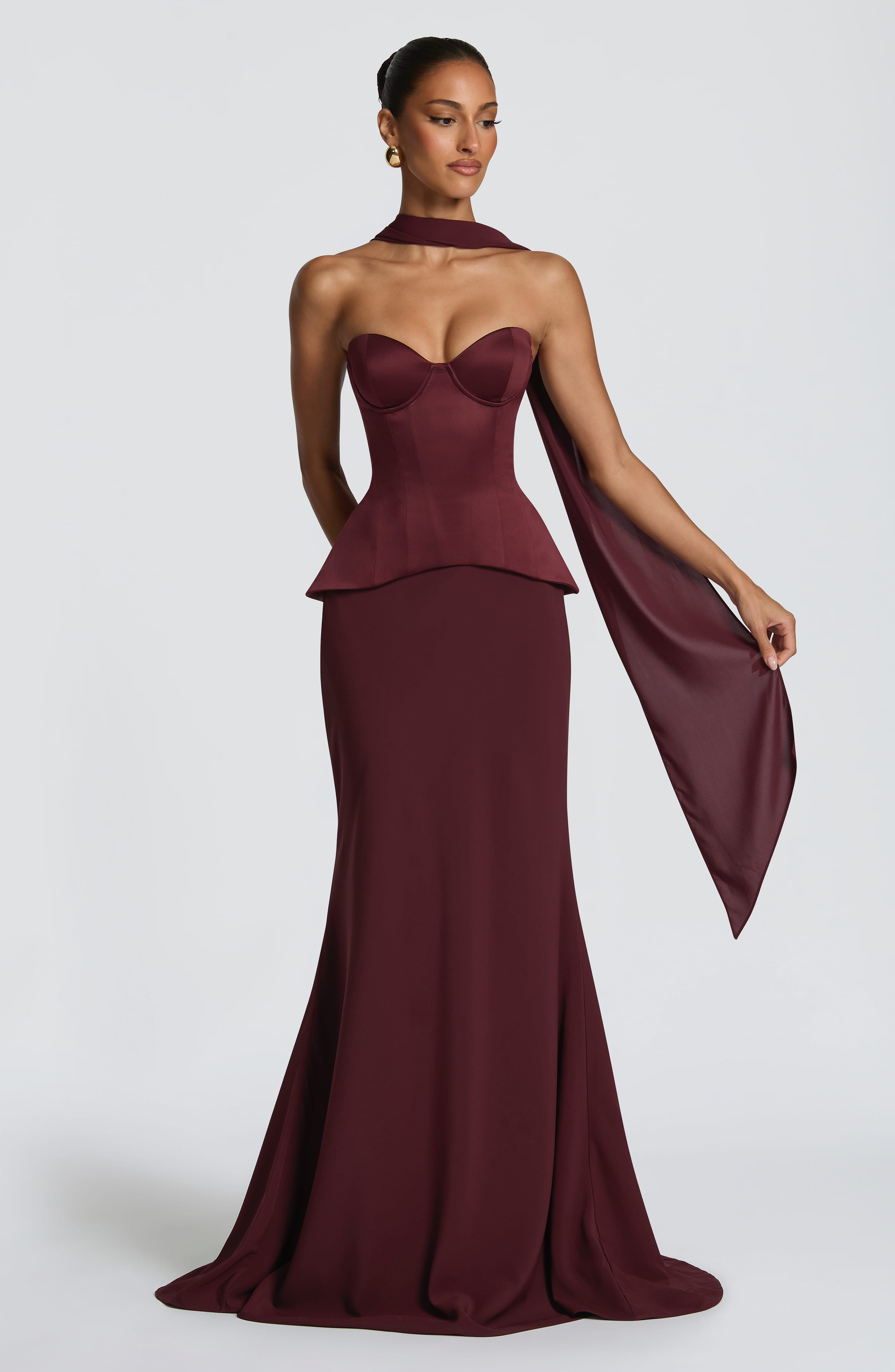 Mila Scarf - Cherry Lacquer
