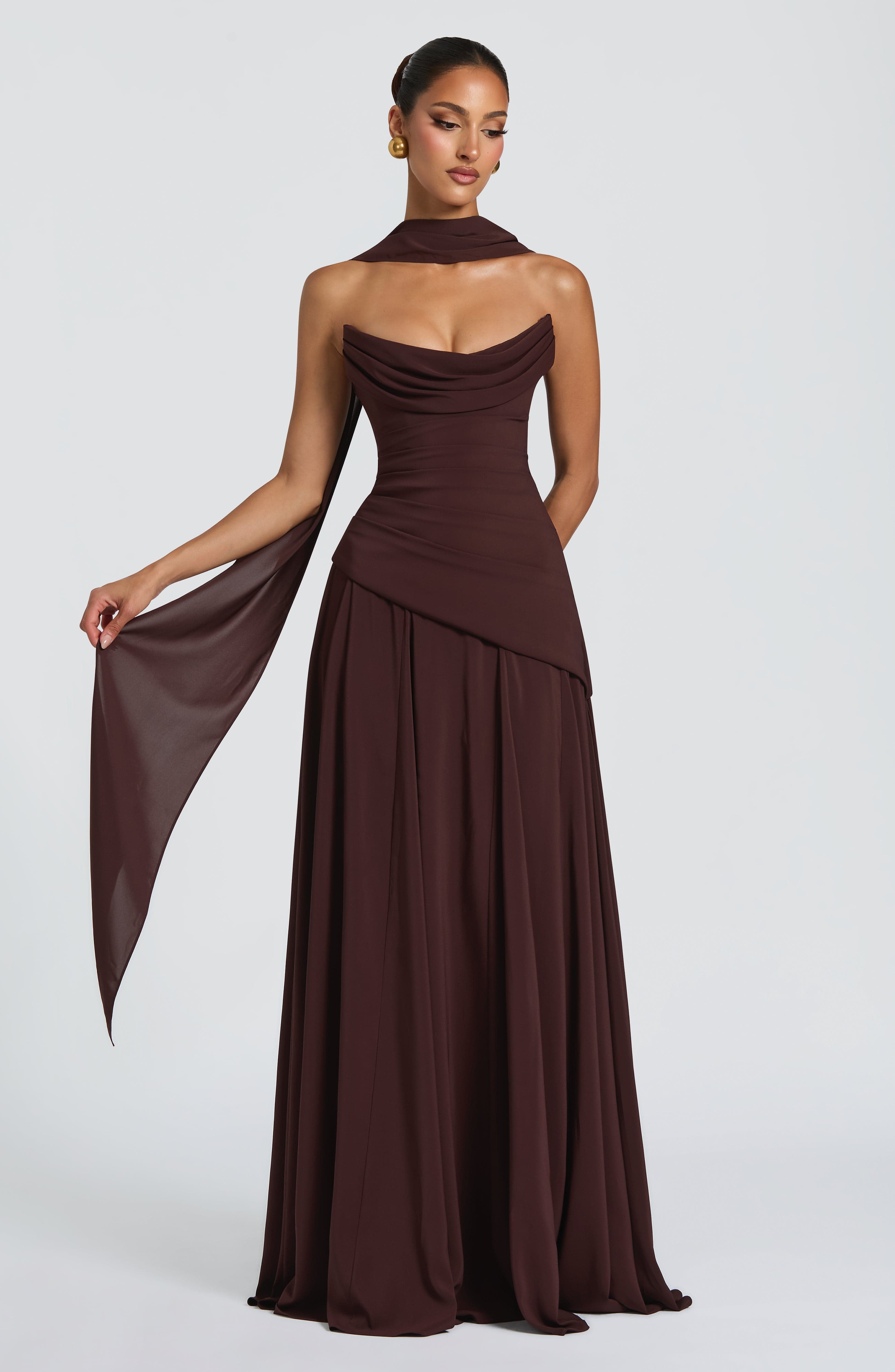 Mila Scarf - Plum Brown