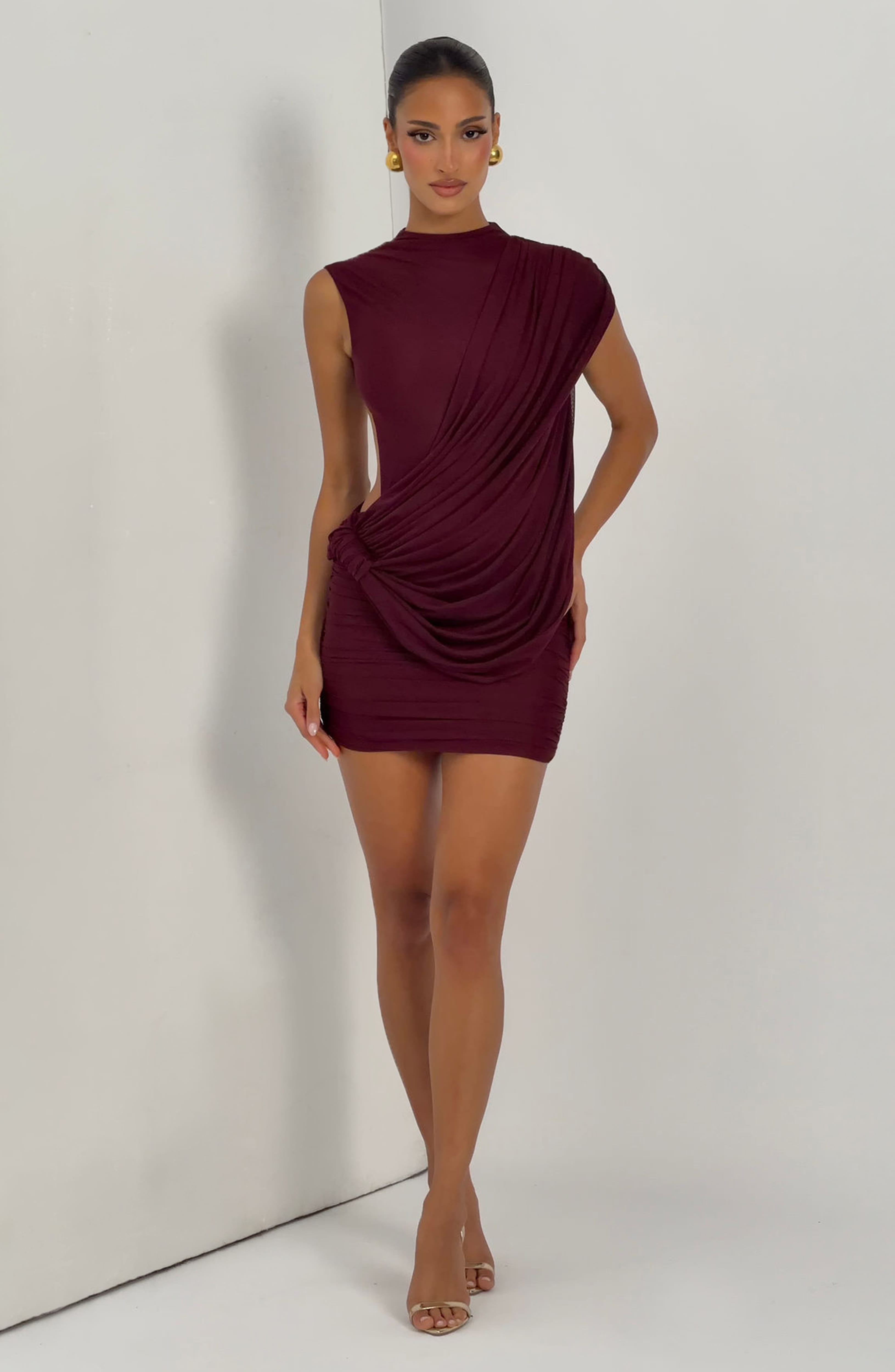 Mireya Mini Dress - Cherry Lacquer