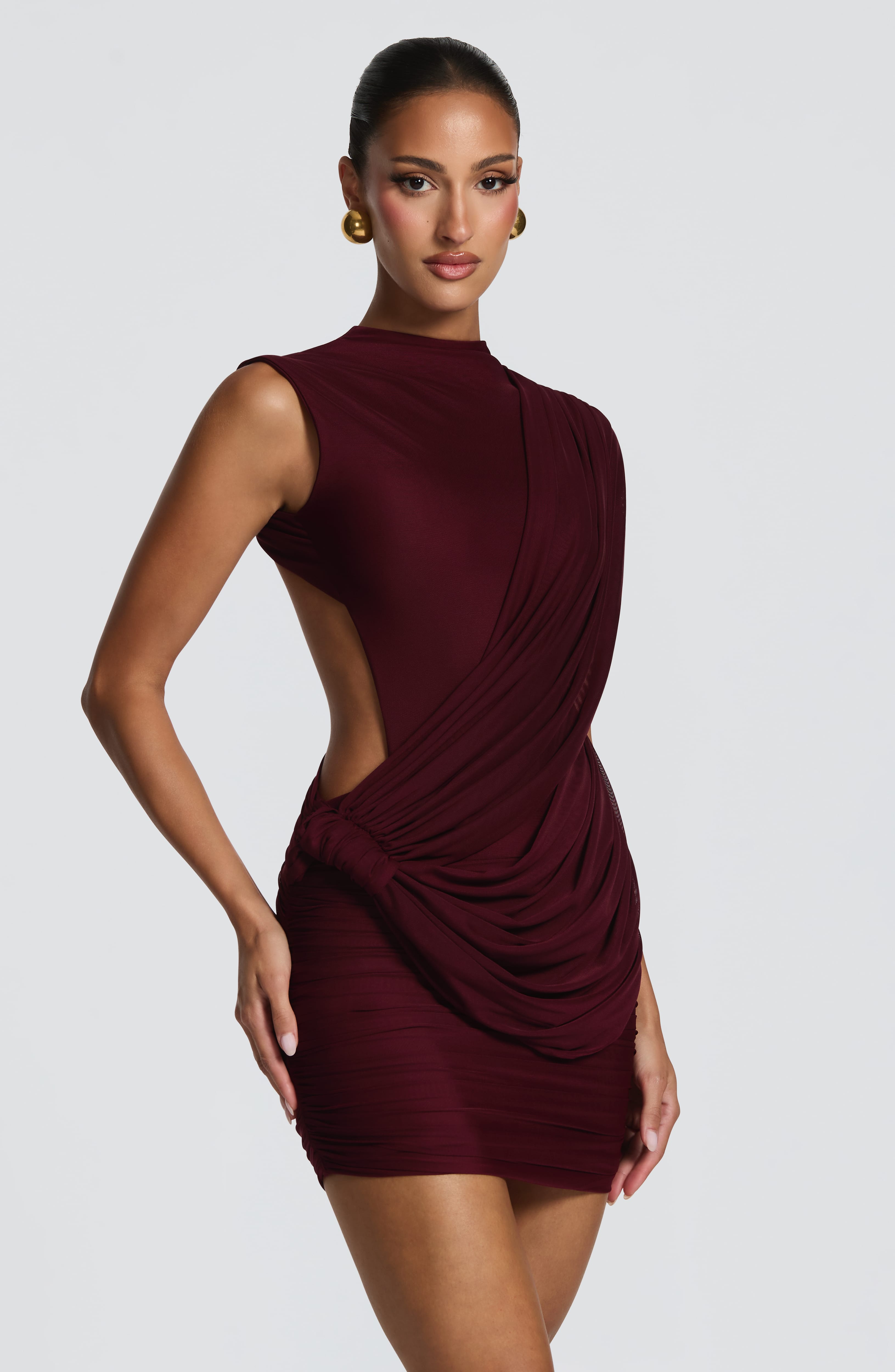 Mireya Mini Dress - Cherry Lacquer