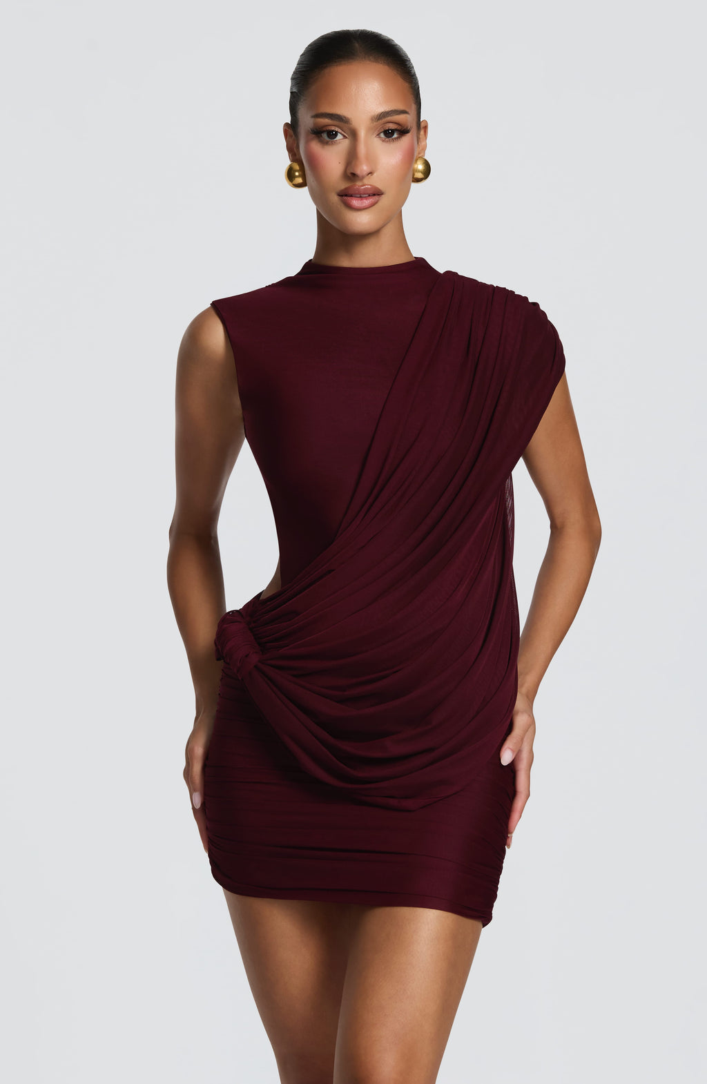 Mireya Mini Dress - Cherry Lacquer