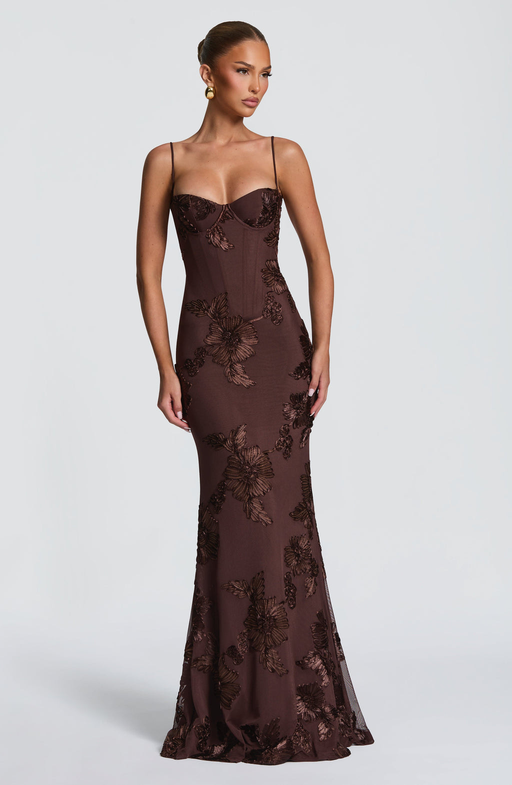 Nefertiti Maxi Dress - Plum Brown