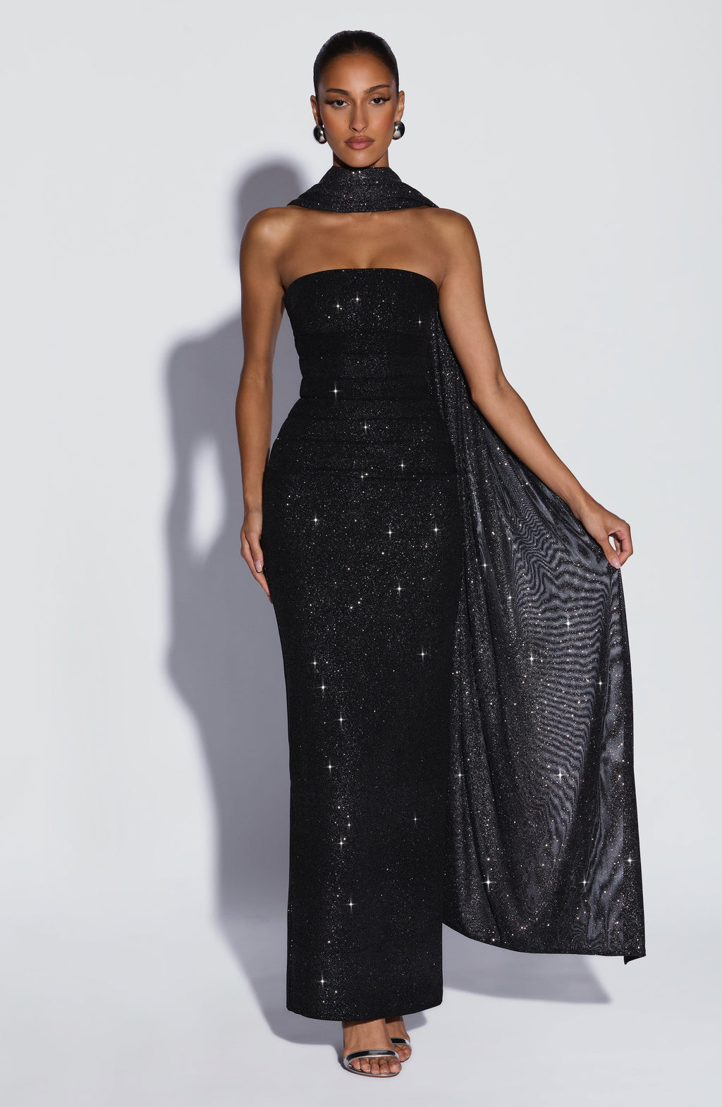 Pandra Maxi Dress - Black Sparkle