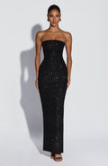 Pandra Maxi Dress - Black Sparkle