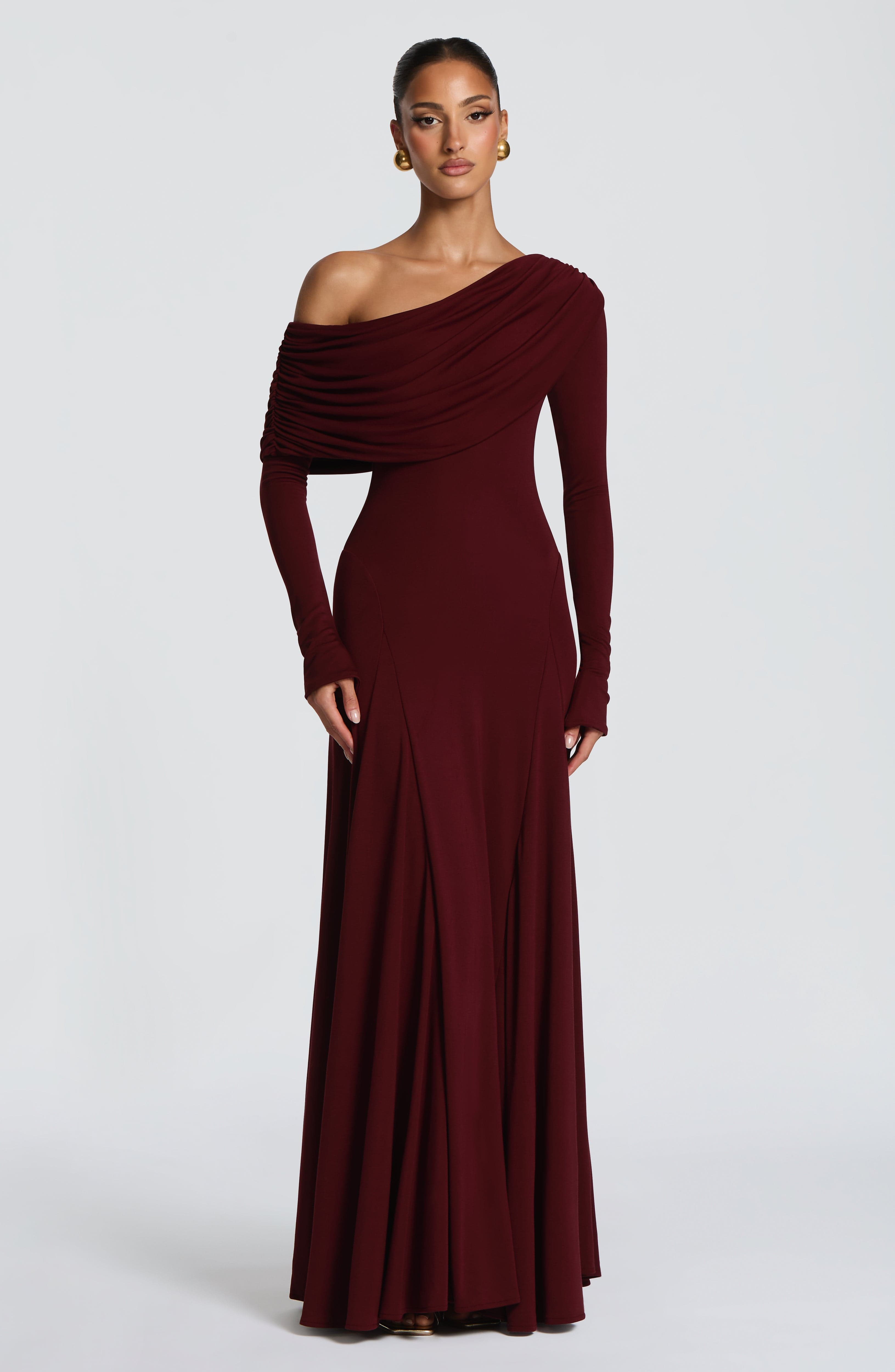 Rafaela Maxi Dress - Cherry Lacquer