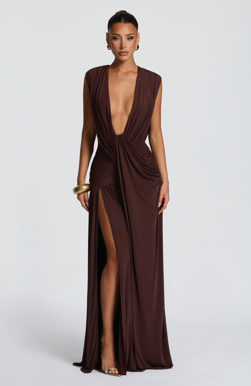 Romilly Gown - Plum Brown
