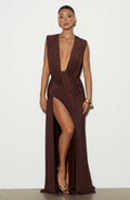 Romilly Gown - Plum Brown