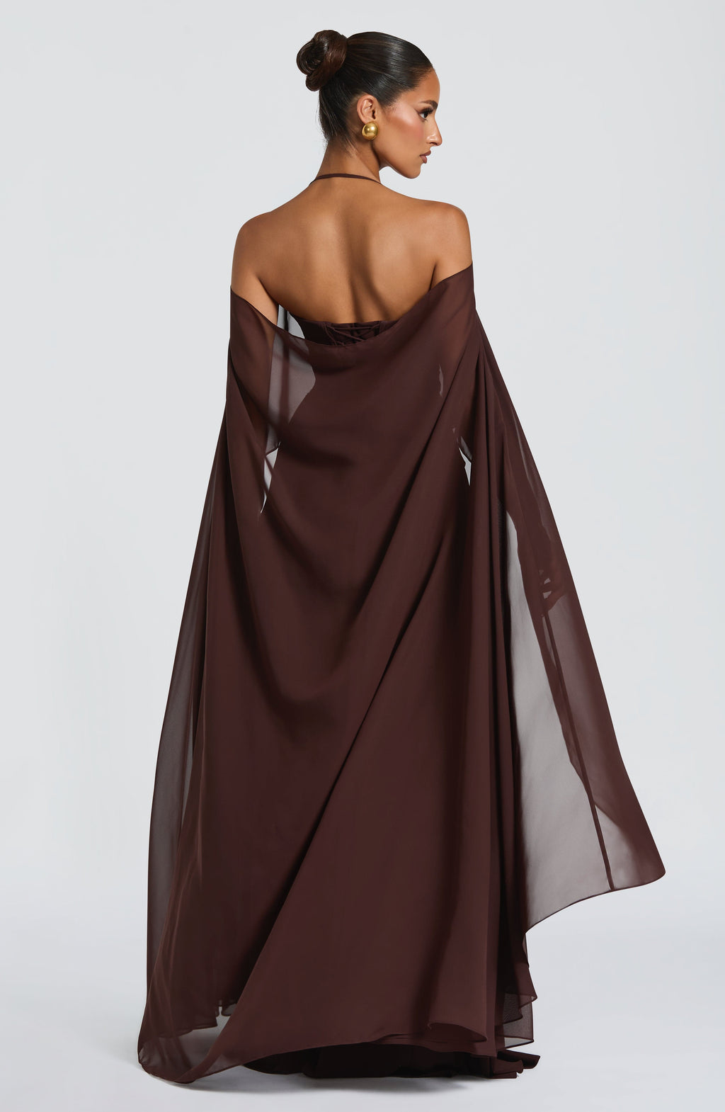 Romy Cape - Plum Brown