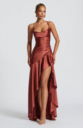 Samira Maxi Dress - Rust