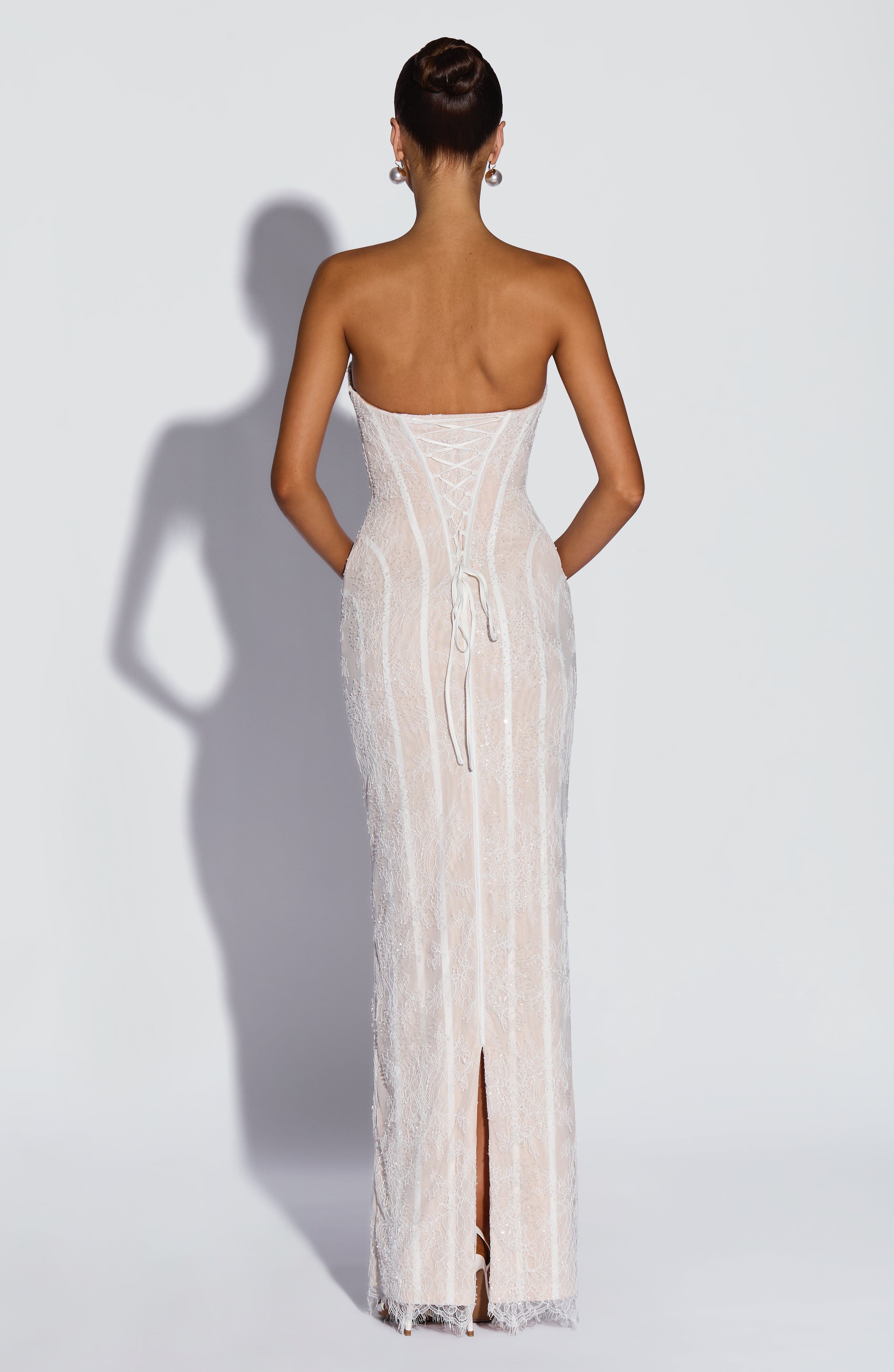 Sian Maxi Dress - Ivory Embellishment