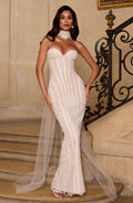 Sian Maxi Dress - Ivory Embellishment