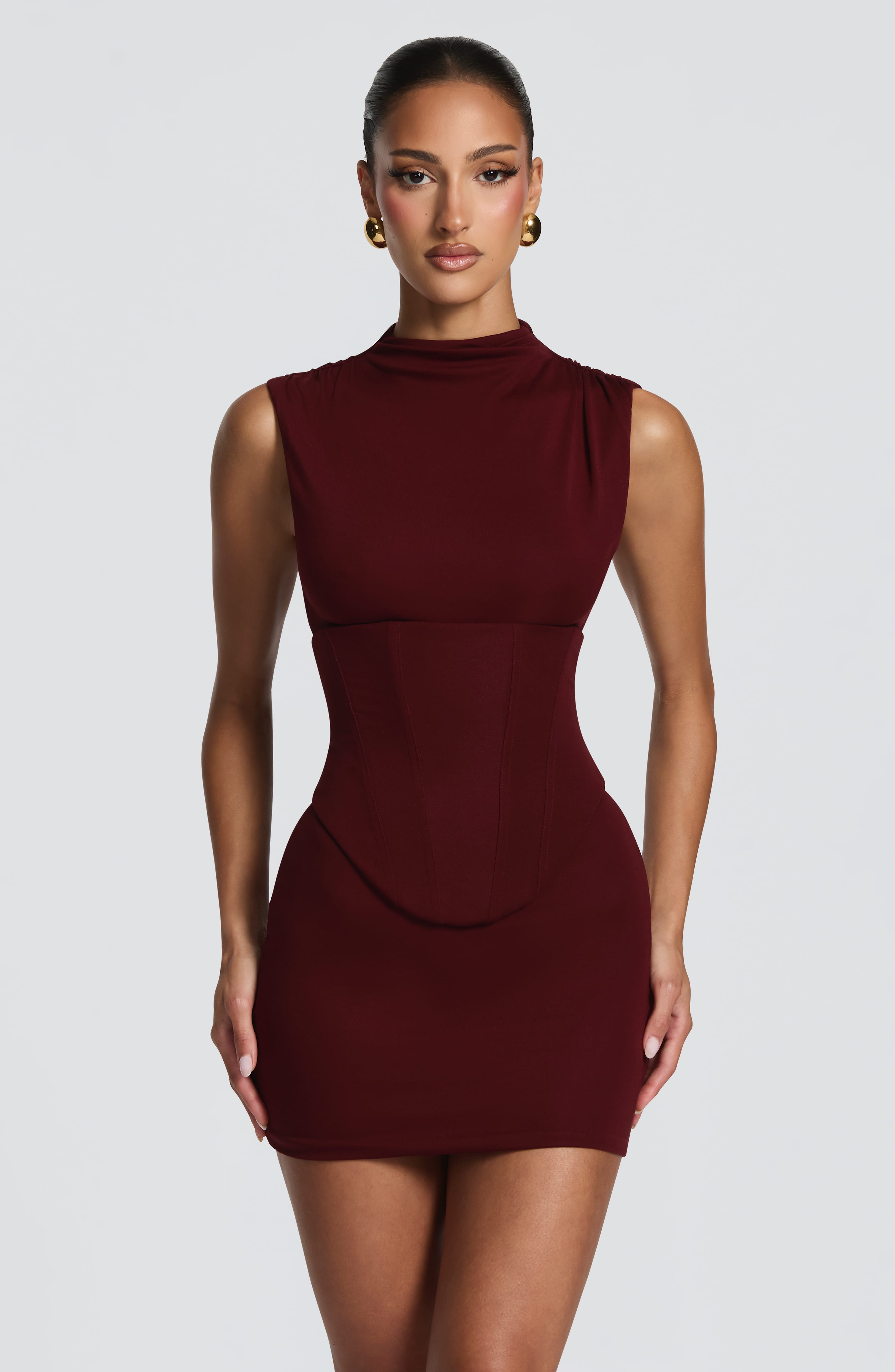 Soline Mini Dress - Cherry Lacquer