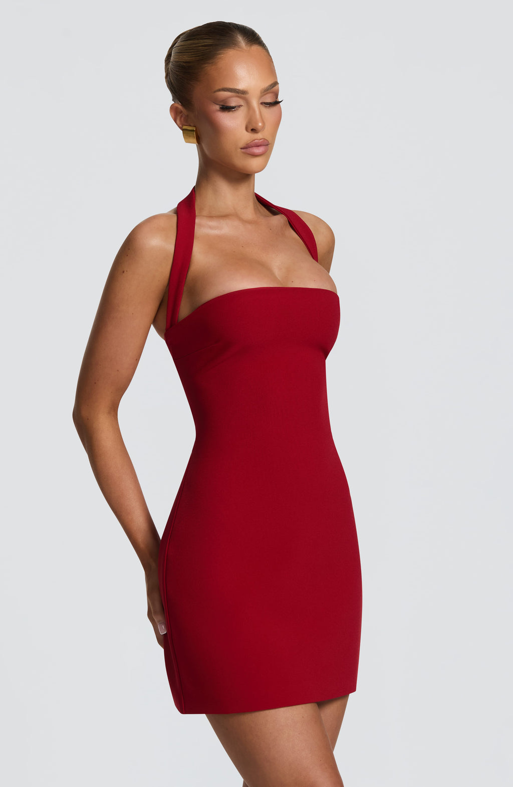 Tamsin Mini Dress - Deep Red