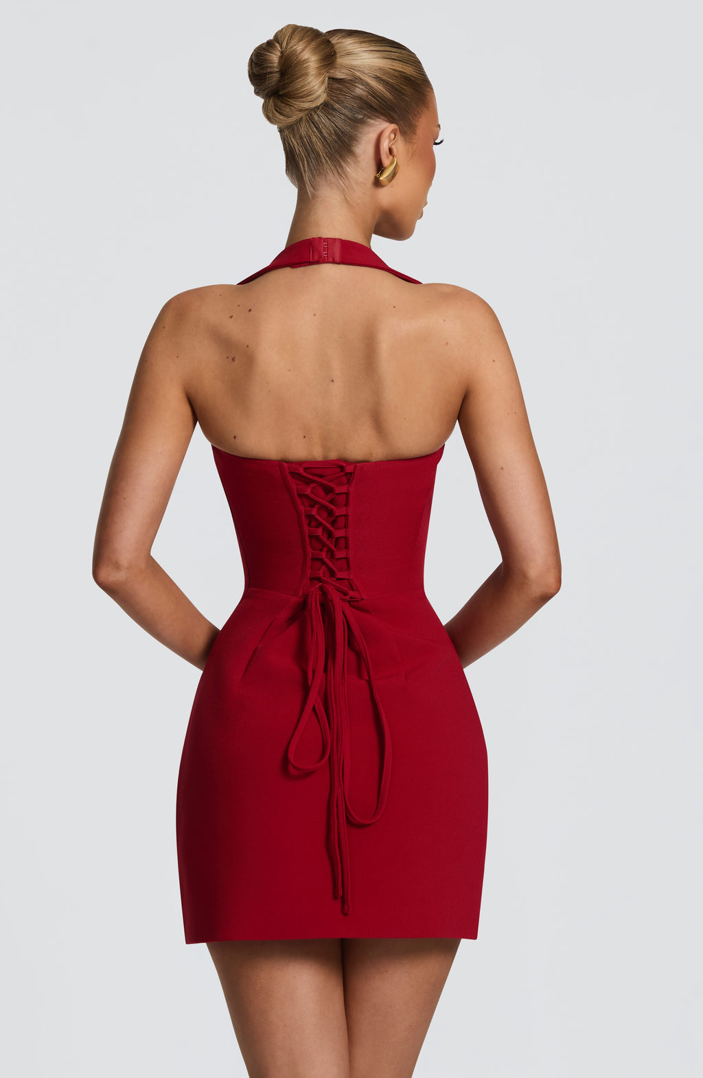 Tamsin Mini Dress - Deep Red