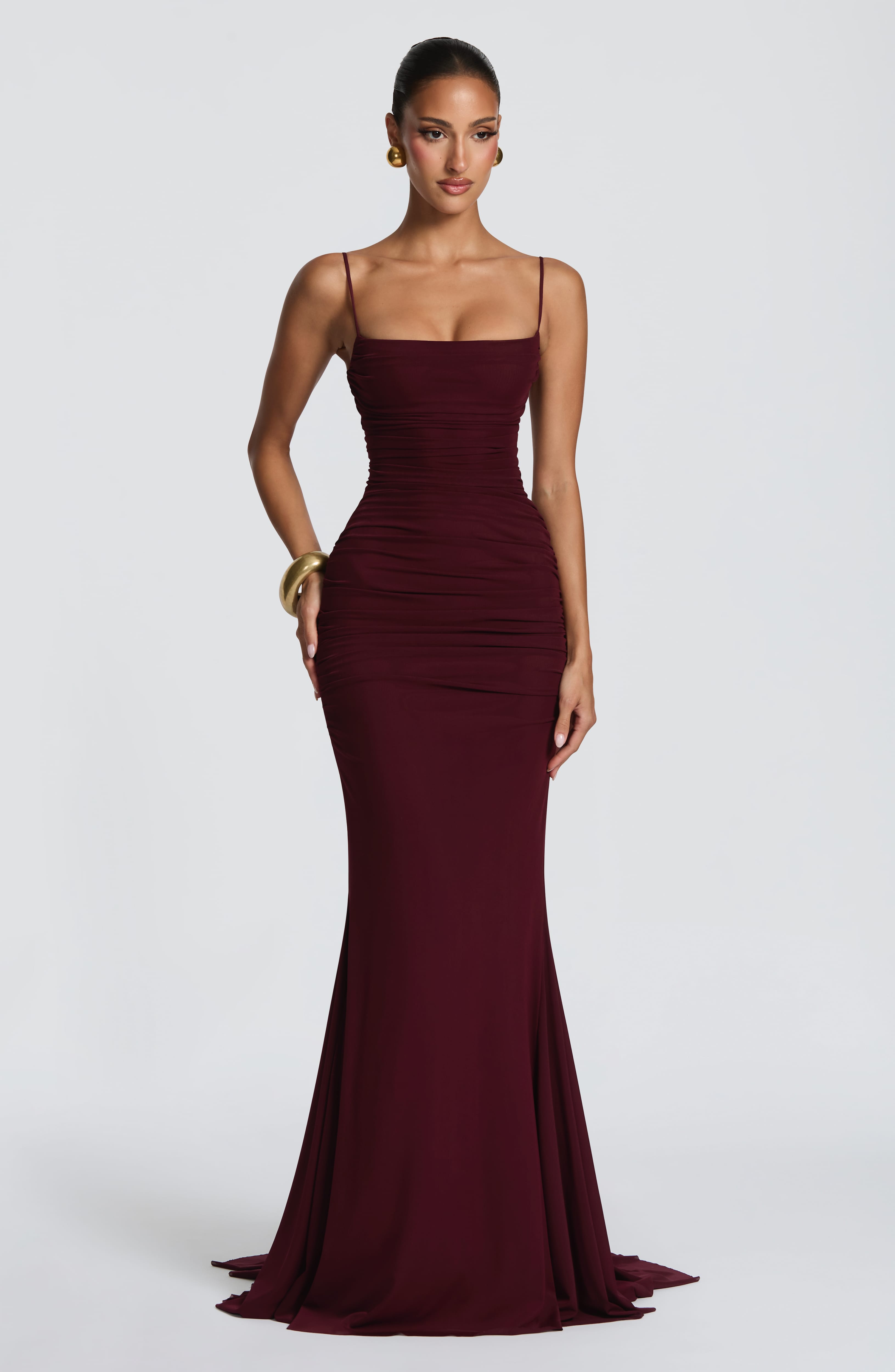 Zaria Gown - Cherry Lacquer