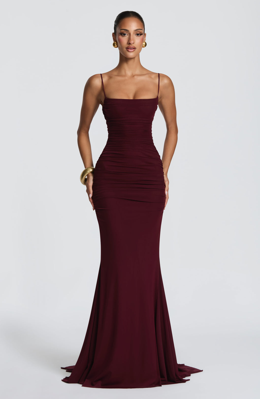Zaria Gown - Cherry Lacquer