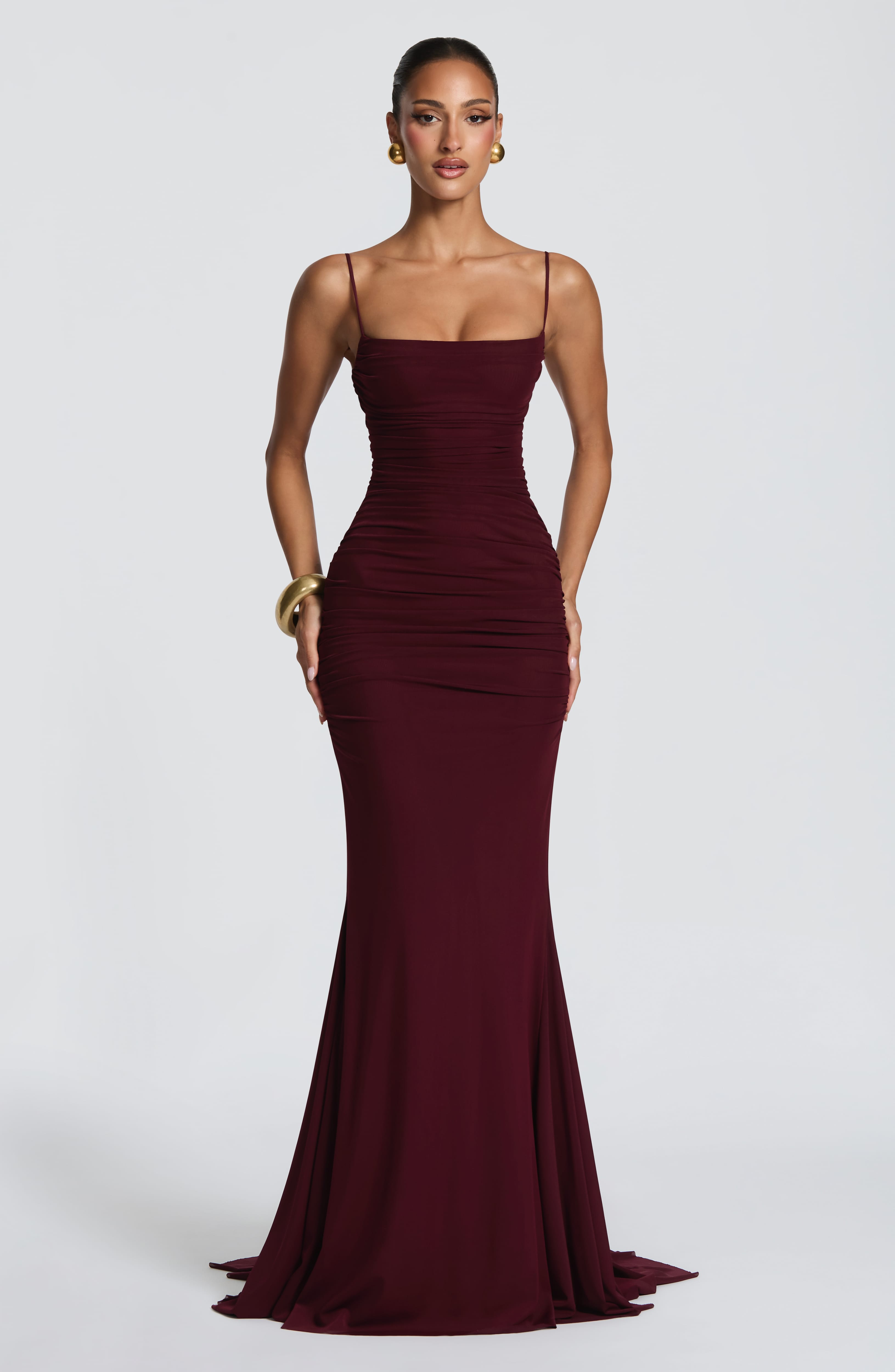 Zaria Gown - Cherry Lacquer